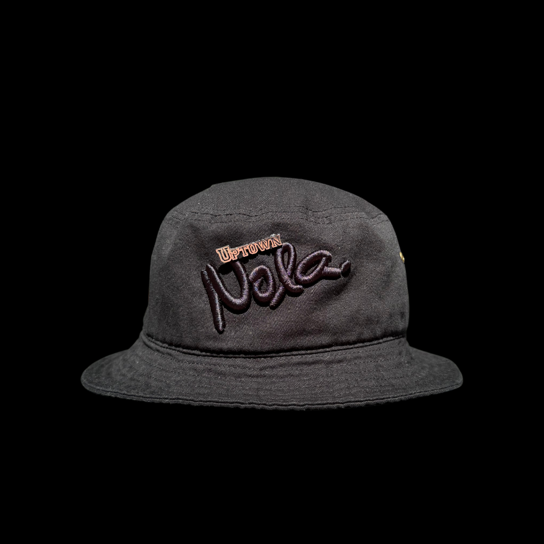 Puff "Nola" Bucket | Black & Black